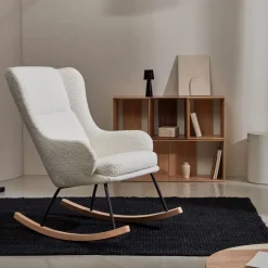 Kave Home Schommelstoel Maustin Wit Bouclé