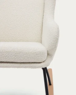 Kave Home Schommelstoel Maustin Wit Bouclé
