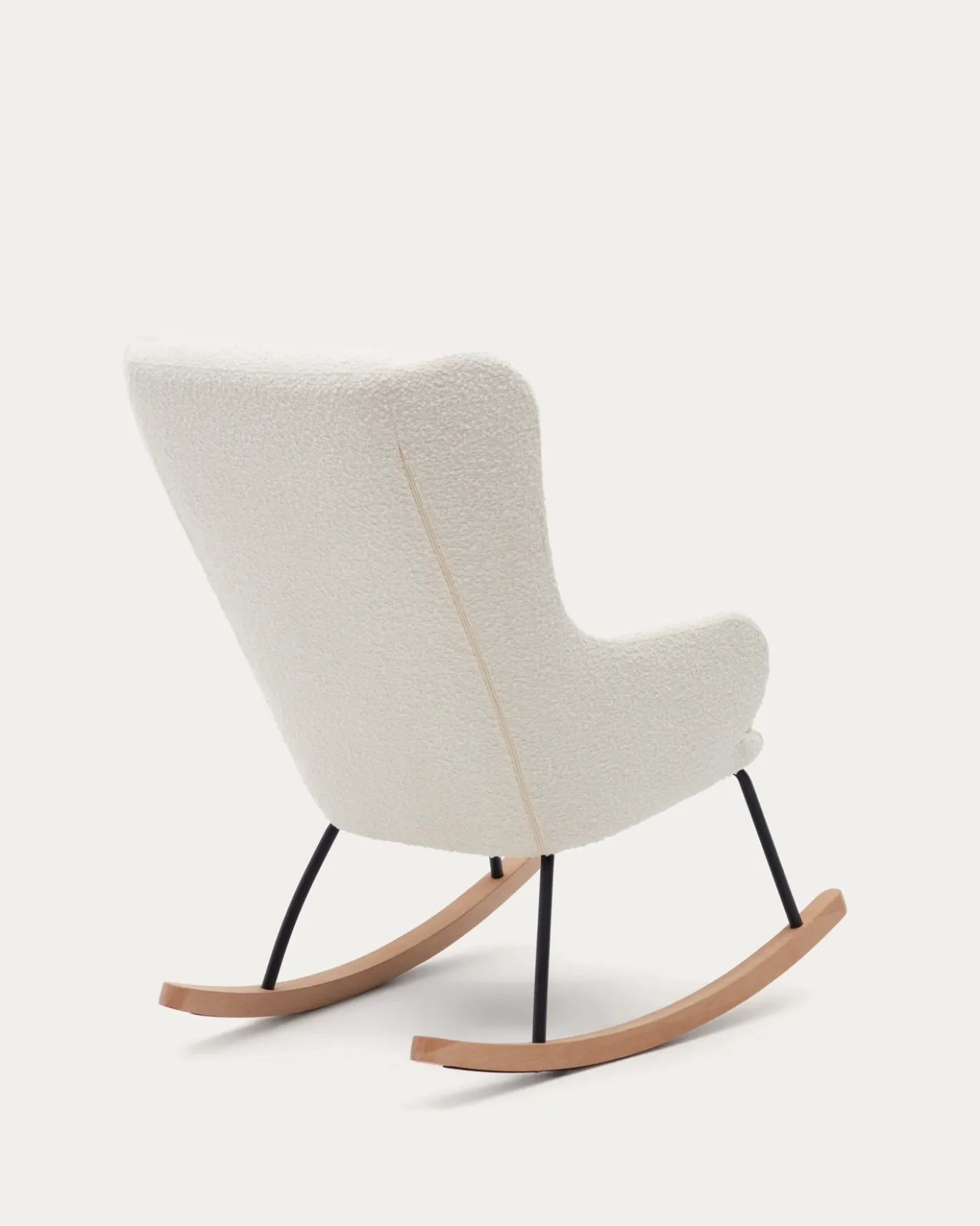 Kave Home Schommelstoel Maustin Wit Bouclé
