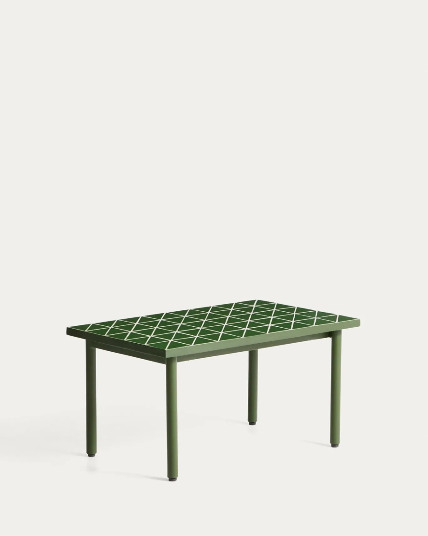 Kave Home Sidetable Maurina Staal Tegels Groen 81cm