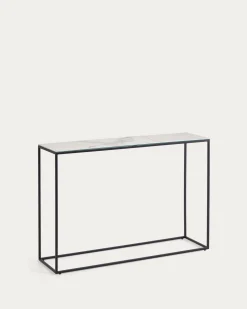 Kave Home Sidetable Rewena Porselein Wit Kalosafwerking 110x75cm