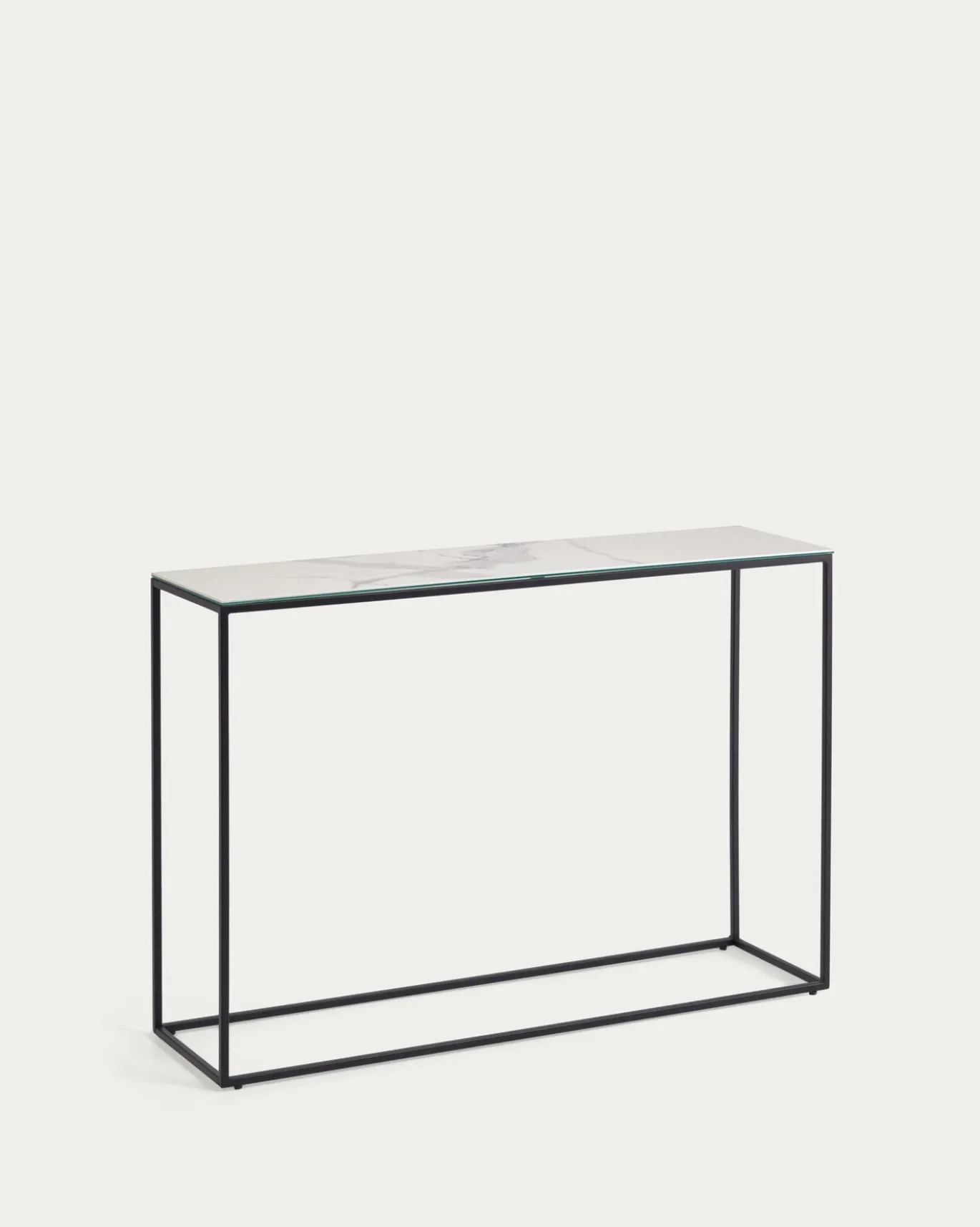 Kave Home Sidetable Rewena Porselein Wit Kalosafwerking 110x75cm