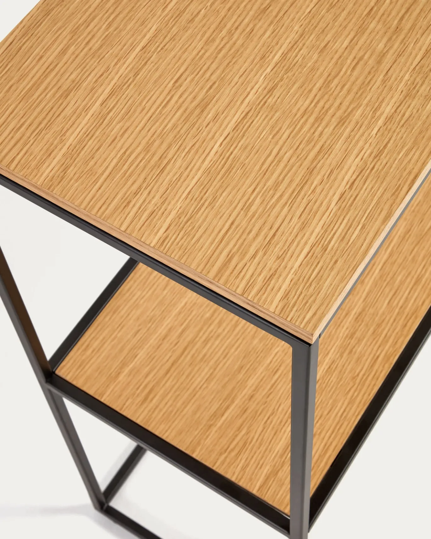 Kave Home Sidetable Yoana Naturel/Zwart 120cm