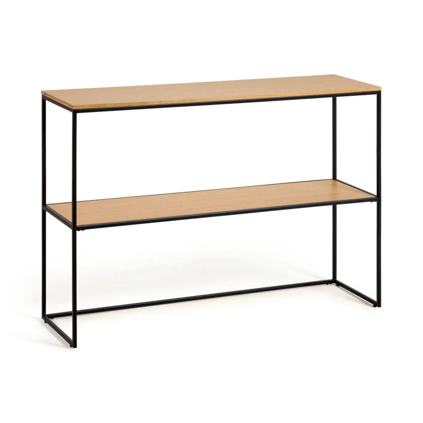 Kave Home Sidetable Yoana Naturel/Zwart 120cm