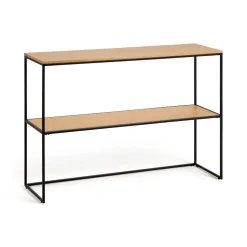 Kave Home Sidetable Yoana Naturel/Zwart 120cm