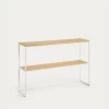 Kave Home Sidetable Yoana Naturel/Wit 120cm