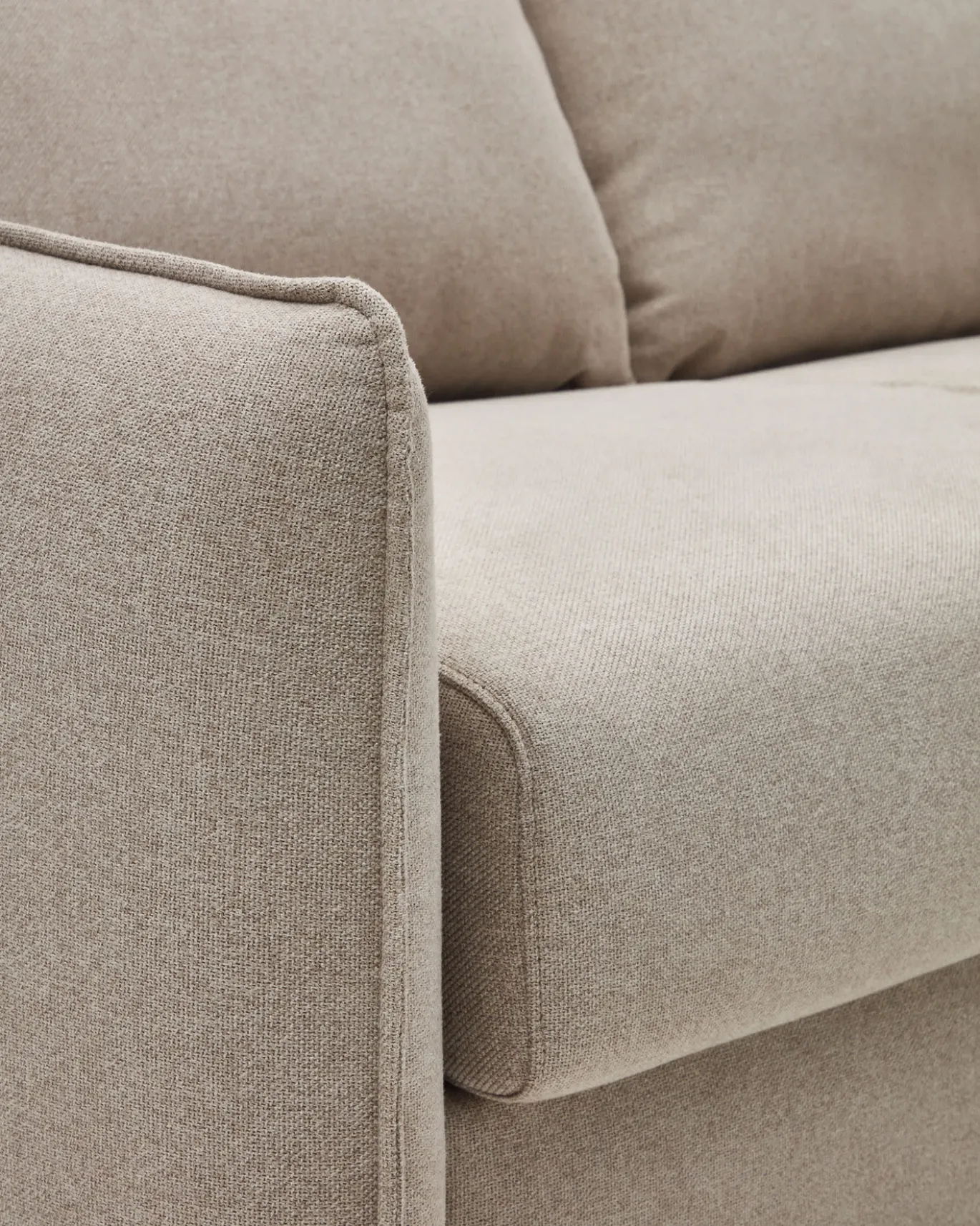 Kave Home Slaapbank Carlota 2-Zits Beige Chenille 185cm