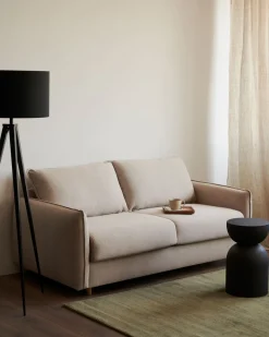 Kave Home Slaapbank Carlota 2-Zits Beige Chenille 185cm
