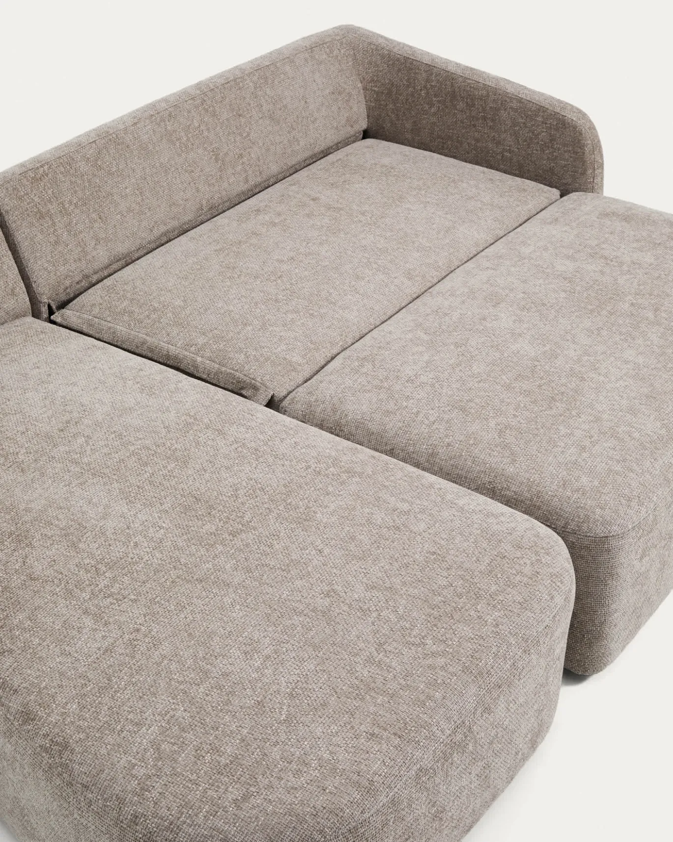 Kave Home Slaapbank Laira 3-Zits Chaise Longue Links Taupe 246cm