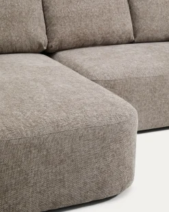 Kave Home Slaapbank Laira 3-Zits Chaise Longue Links Taupe 246cm