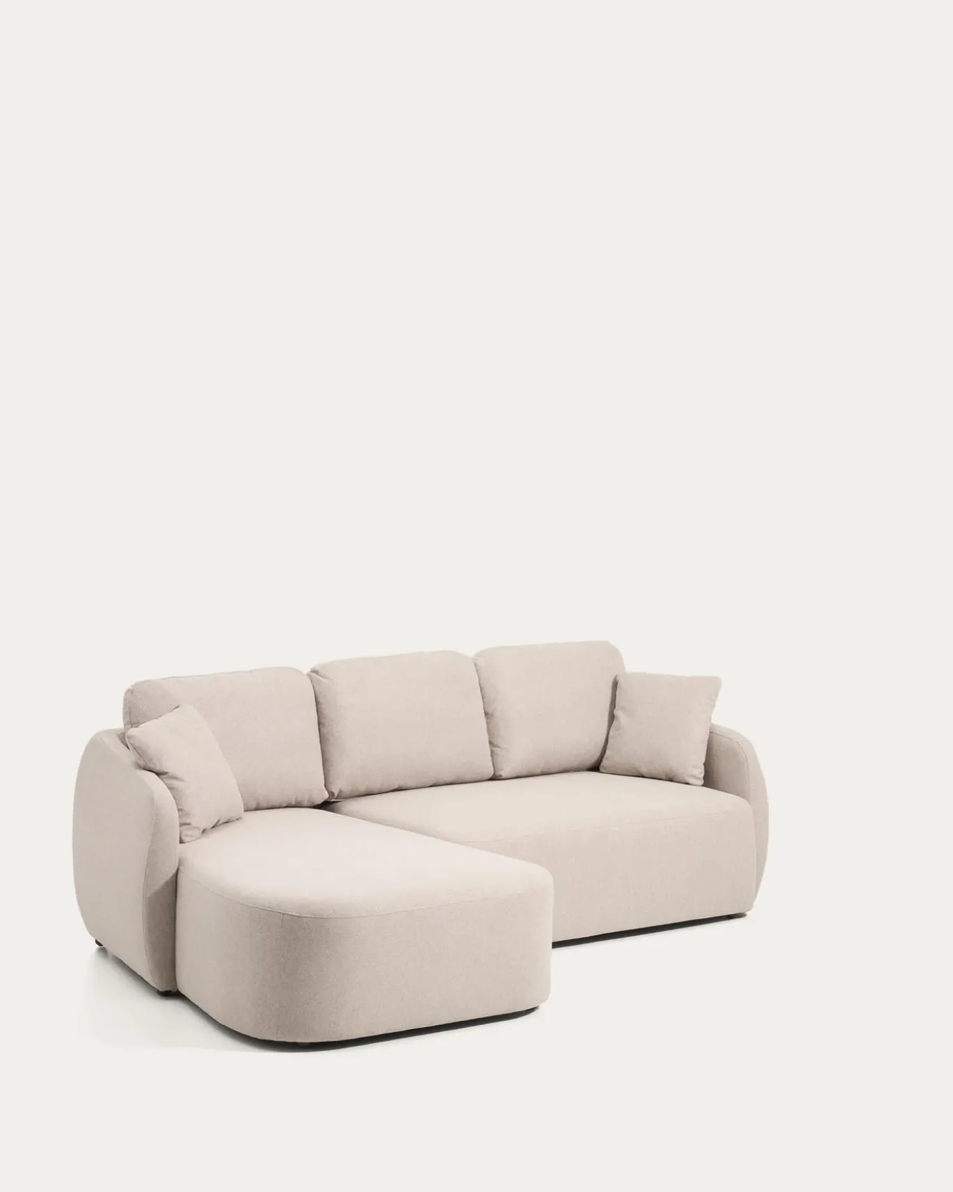 Kave Home Slaapbank Laira 3-Zits Chaise Longue Links Beige 246cm