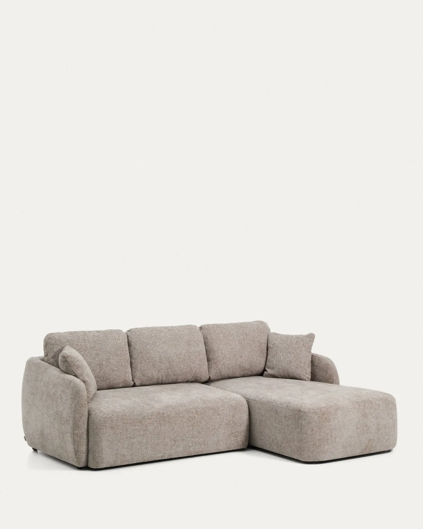 Kave Home Slaapbank Laira 3-Zits Chaise Longue Rechts Taupe 246cm