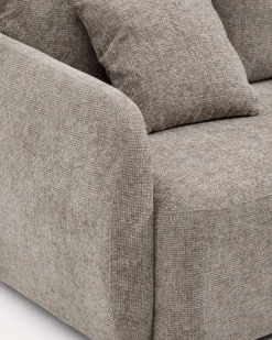 Kave Home Slaapbank Laira 3-Zits Chaise Longue Rechts Taupe 246cm
