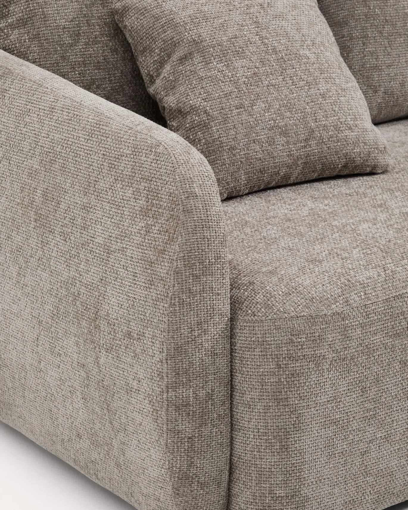 Kave Home Slaapbank Laira 3-Zits Chaise Longue Rechts Taupe 246cm