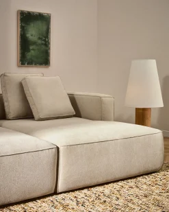 Kave Home Slaapbank Marela Chaise Longue Rechts Chenille Beige 236cm