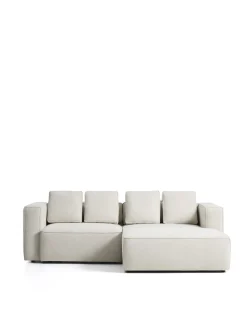 Kave Home Slaapbank Marela Chaise Longue Rechts Chenille Beige 236cm