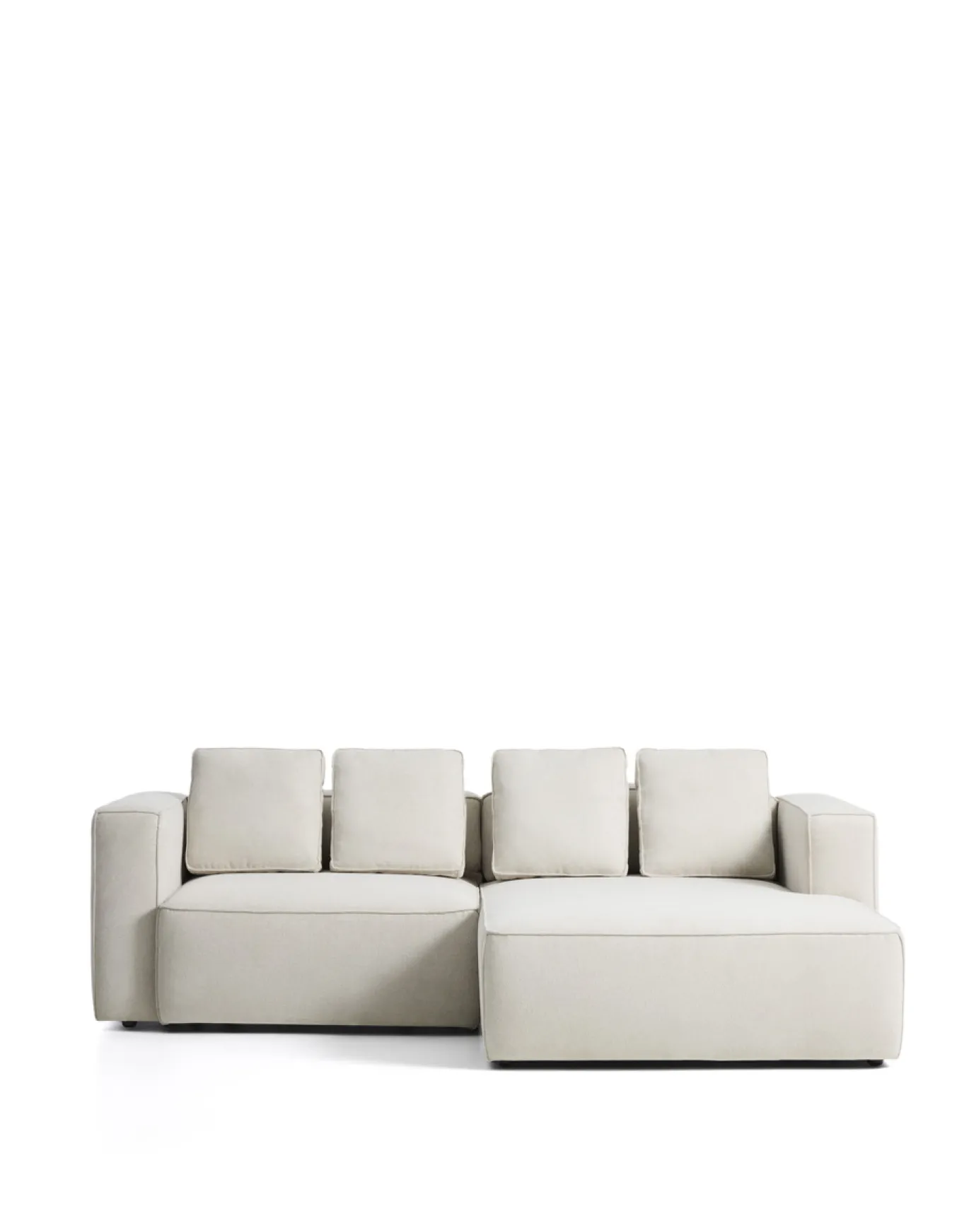 Kave Home Slaapbank Marela Chaise Longue Rechts Chenille Beige 236cm
