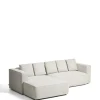 Kave Home Slaapbank Marela Chaise Longue Links Chenille Beige 276cm