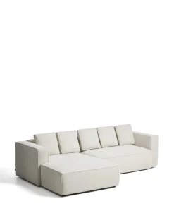 Kave Home Slaapbank Marela Chaise Longue Links Chenille Beige 276cm