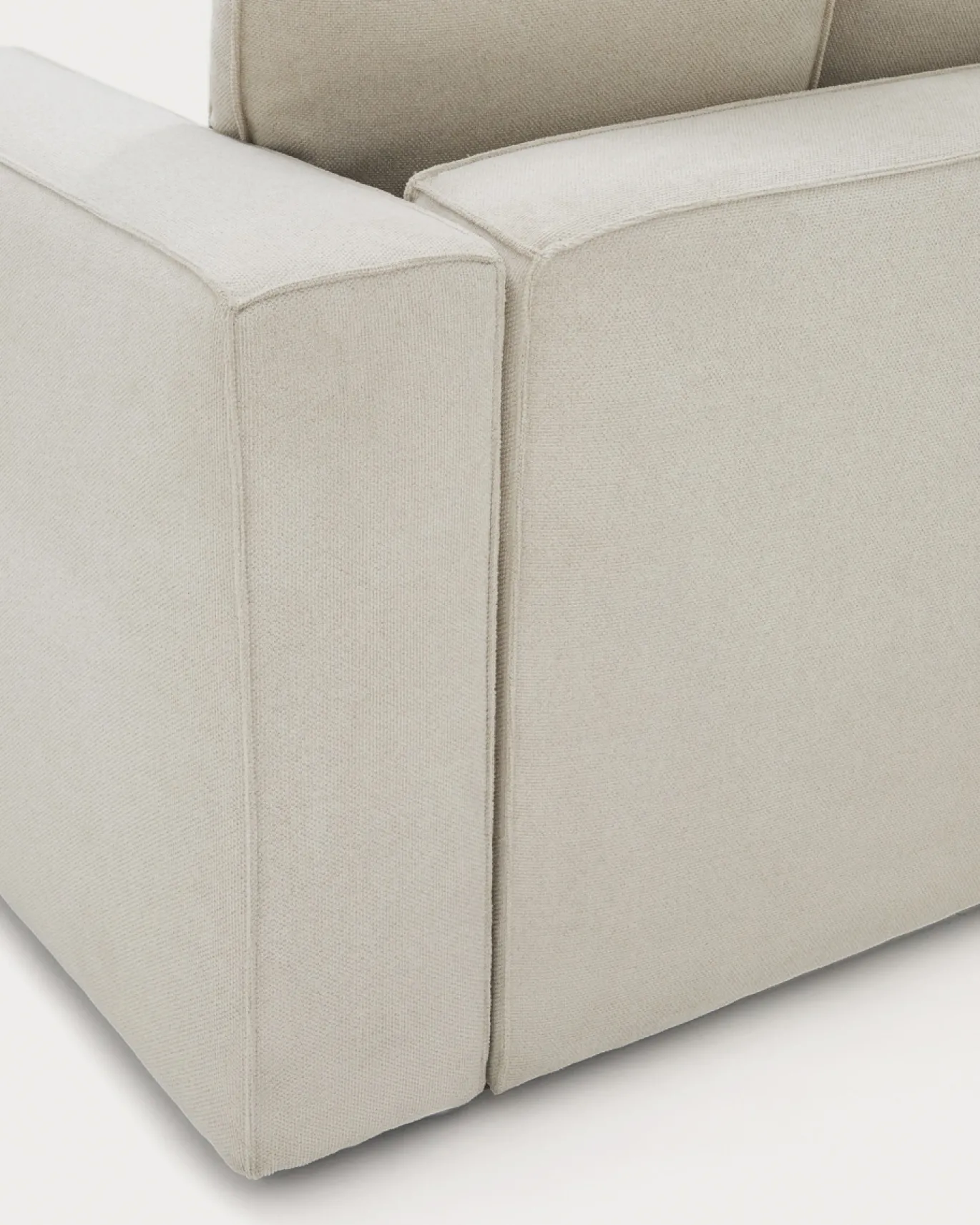 Kave Home Slaapbank Marela Chaise Longue Links Chenille Beige 276cm