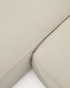 Kave Home Slaapbank Marela Chaise Longue Links Chenille Beige 276cm