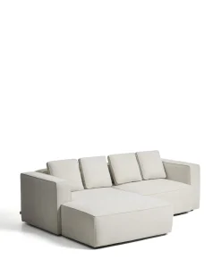 Kave Home Slaapbank Marela Chaise Longue Links Chenille Beige 236cm