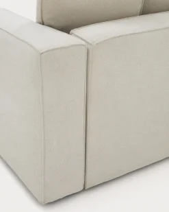 Kave Home Slaapbank Marela Chaise Longue Links Chenille Beige 236cm