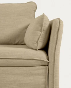 Kave Home Slaapbank Tanit Beige Massief Beukenhout 210cm