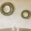 Kave Home Spiegel Akila Rond Katoen En Touw Groen/zwart Ø40cm