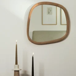 Kave Home Spiegel Alura Teakhout 45,5x47cm