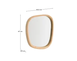 Kave Home Spiegel Alura Teakhout 45,5x47cm