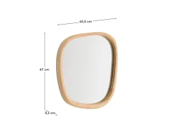 Kave Home Spiegel Alura Teakhout 45,5x47cm