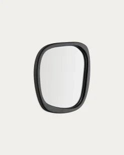 Kave Home Spiegel Alura Zwart Teakhout 45,5x47cm