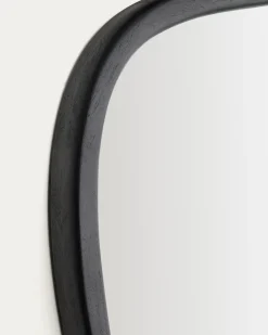 Kave Home Spiegel Alura Zwart Teakhout 45,5x47cm