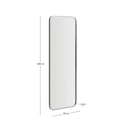 Kave Home Spiegel Marco Metaal Zwart 30cm