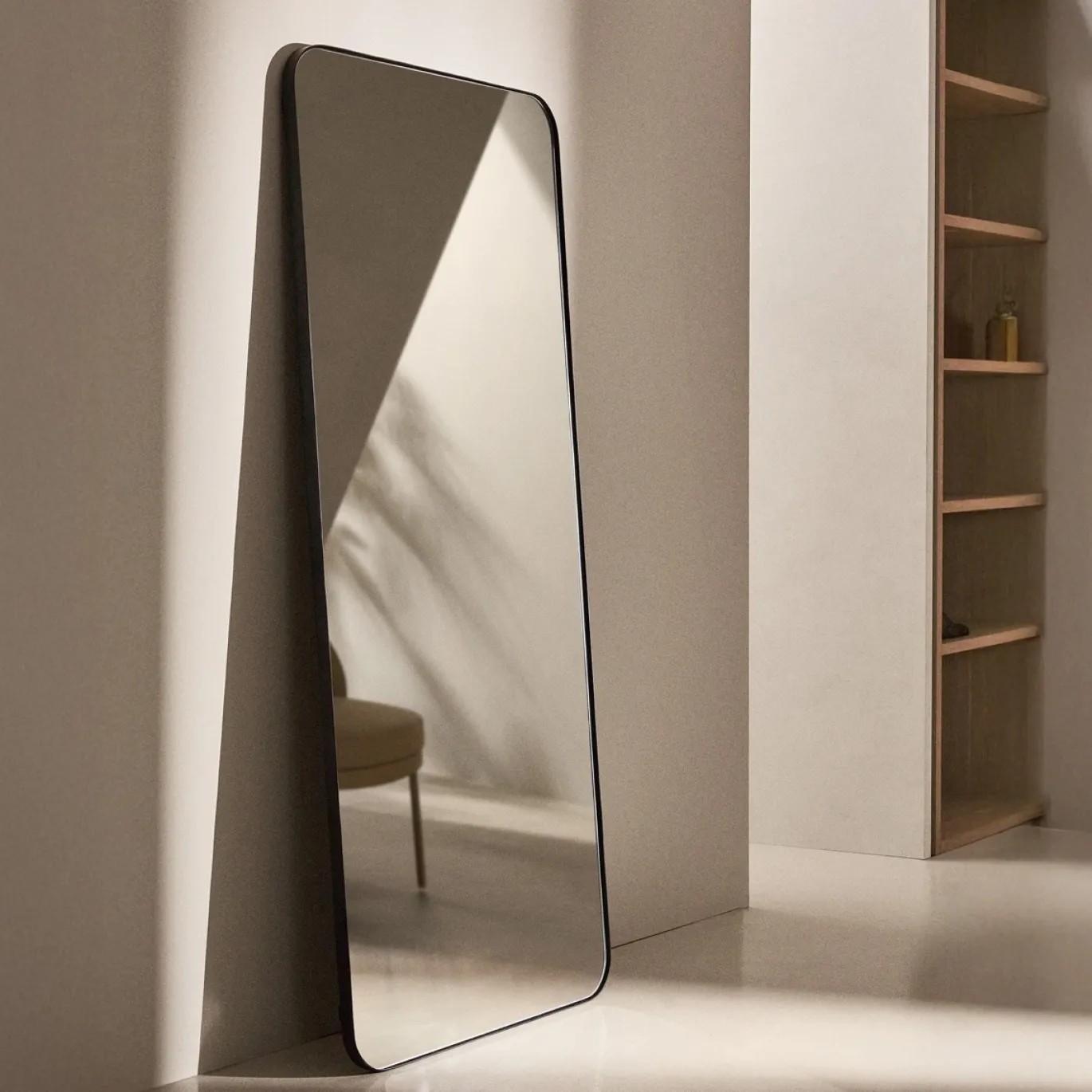 Kave Home Spiegel Marco Zwart Metaal 80x180cm