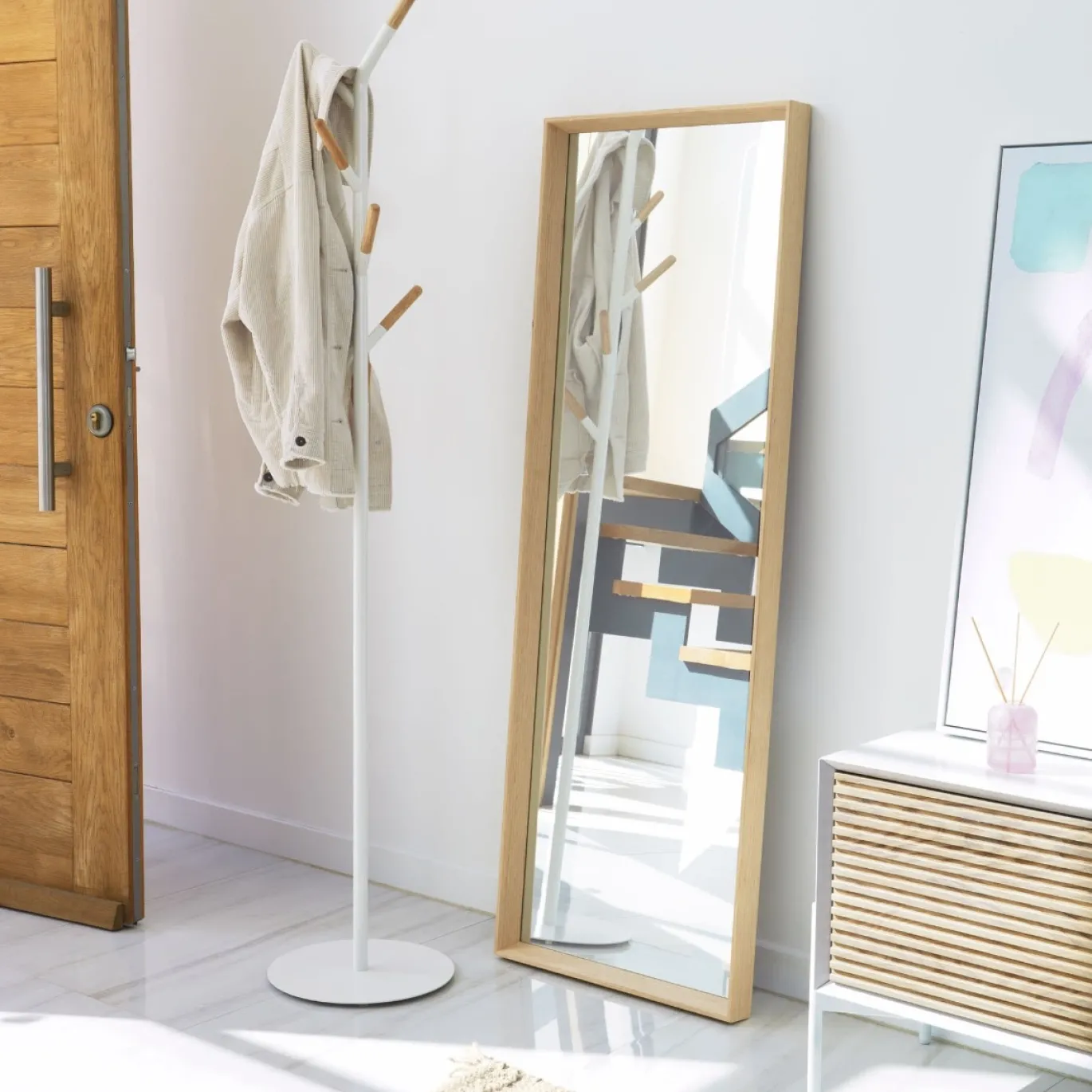 Kave Home Spiegel Nerina Naturel 52x152cm
