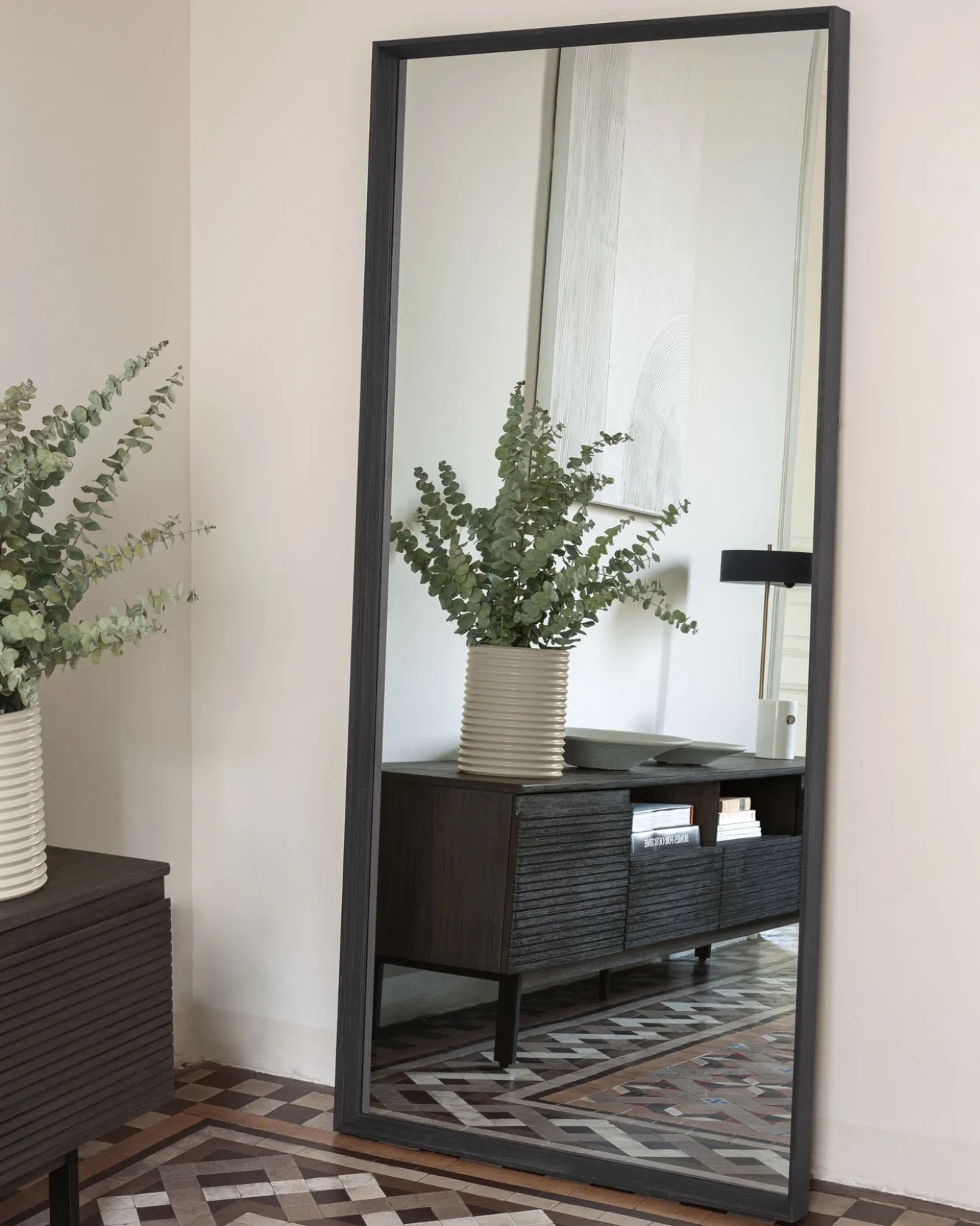 Kave Home Spiegel Nerina Zwart 80x180cm