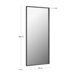 Kave Home Spiegel Nerina Zwart 80x180cm