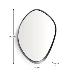 Kave Home Spiegel Tebel Zwart Metaal 85x93,5cm
