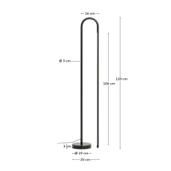 Kave Home Staande Lamp Bow Zwart Aluminium