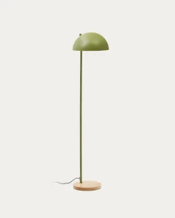 Kave Home Staande Lamp Catlar Essenhout Groen