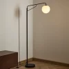 Kave Home Staande Lamp Eilo Zwart Staal en Gepolijst Glas