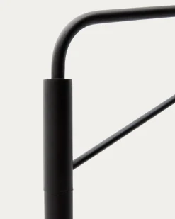 Kave Home Staande Lamp Eilo Zwart Staal en Gepolijst Glas