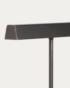 Kave Home Staande Lamp Lynor Geborsteld Metaal met Zwart Marmer