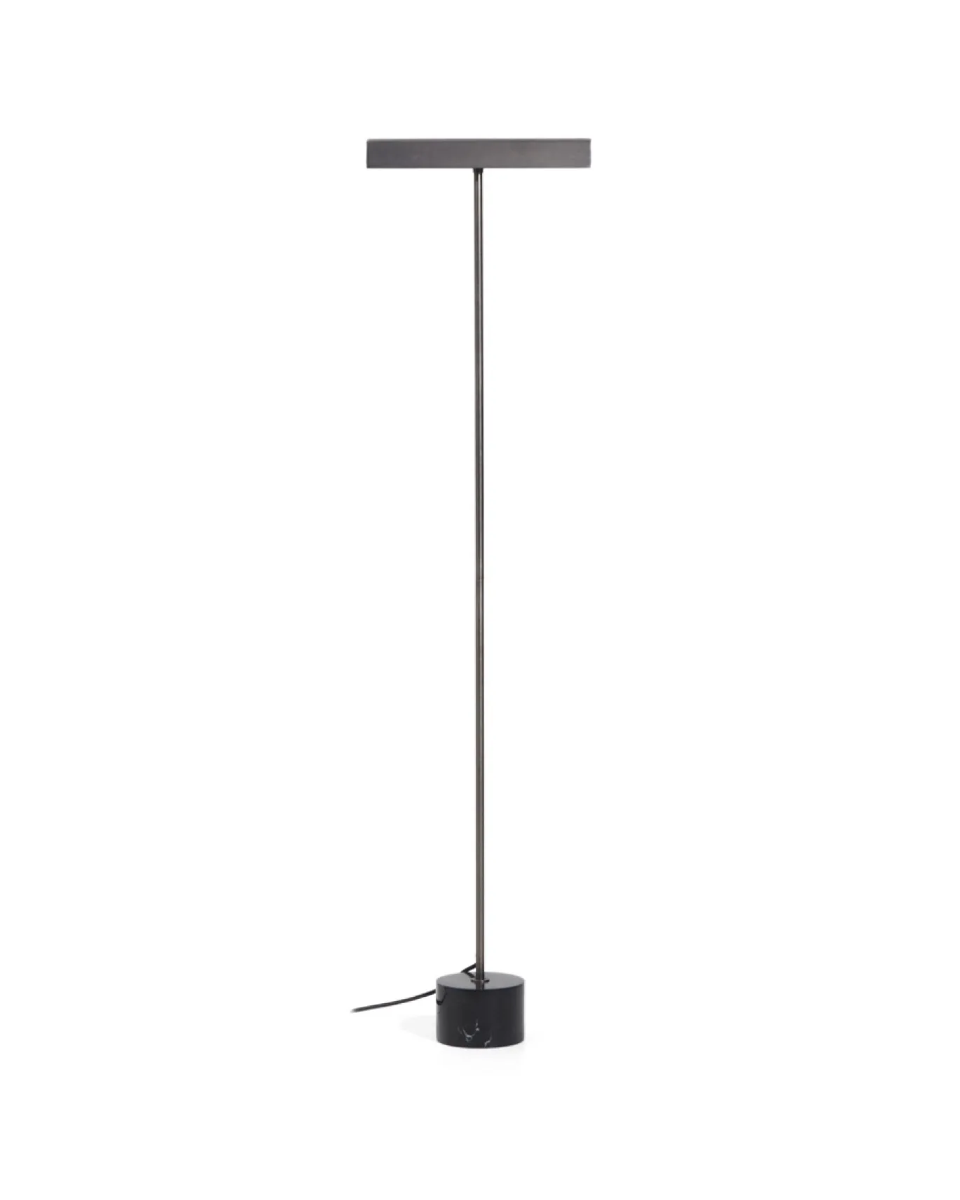 Kave Home Staande Lamp Lynor Geborsteld Metaal met Zwart Marmer