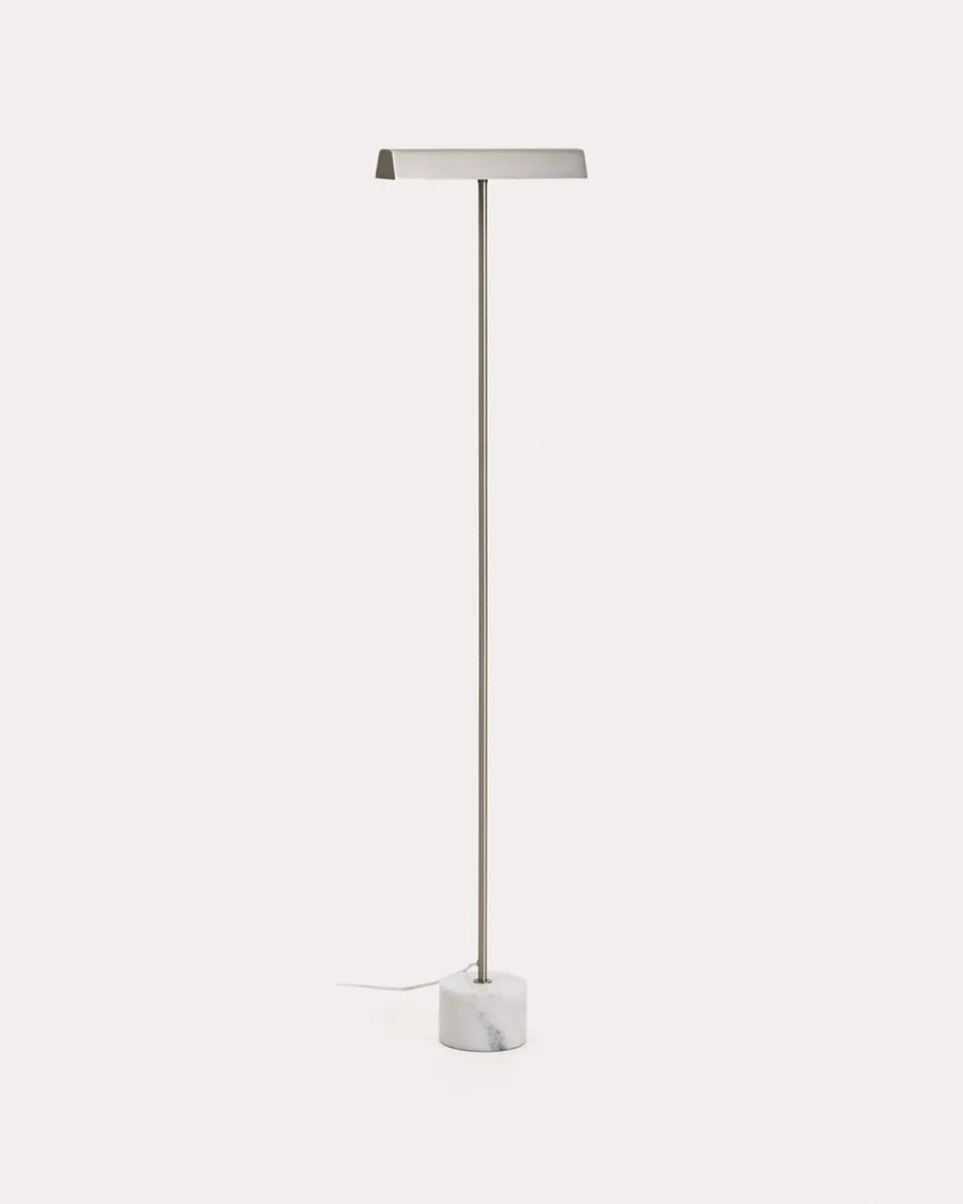 Kave Home Staande Lamp Lynor Geborsteld Metaal met Wit Marmer
