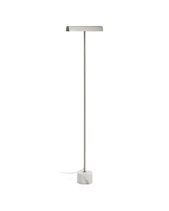 Kave Home Staande Lamp Lynor Geborsteld Metaal met Wit Marmer