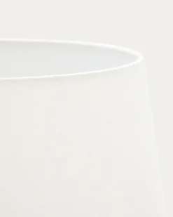 Kave Home Staande Lamp Marga Rubberhout Beige/Walnoot