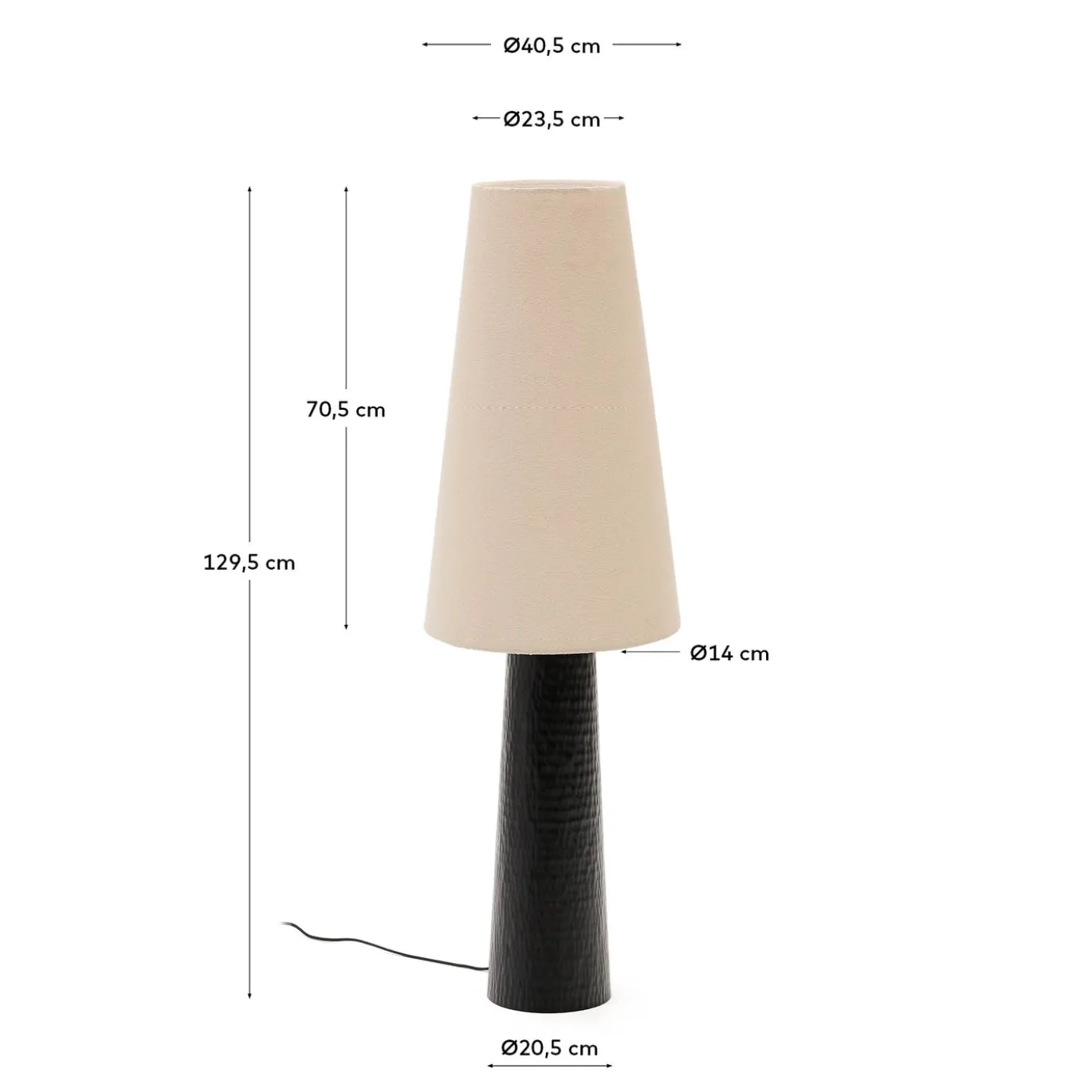 Kave Home Staande Lamp Senni Metaal Zwart